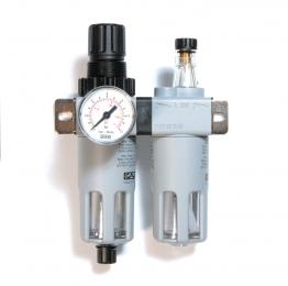 Redukčný ventil s filtrom/odkalovačom a primazávačom FRL-200